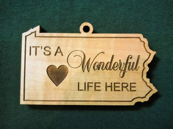 It's a Wonderful Life Here - wooden ornament - Image 2
