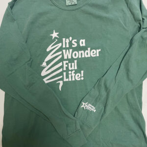 NEW! It's a Wonderful Life long sleeve green t-shirt